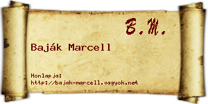 Baják Marcell névjegykártya