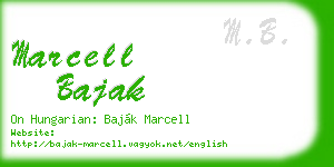 marcell bajak business card